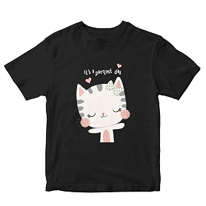 Girls Regular Fit T-Shirt Its A Purrfect
