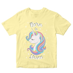 Girls T-Shirt Born to Shine Unicorn 100
