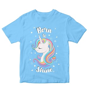 Girls T-Shirt Born to Shine Unicorn 100