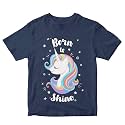 Girls39 T-Shirt Born to Shine Unicorn 100