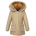 Girls' Warm Winter Coat Long Fleece Lined Puffer Jacket with Hood