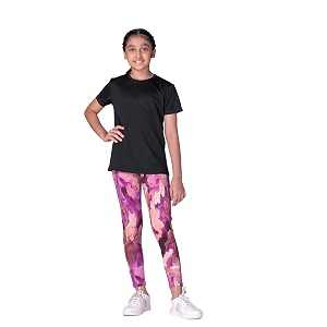 Girls Active Sports Wear Solid Skinny Fit