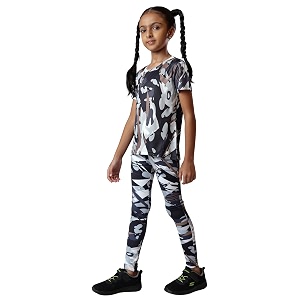 Girls Active Sports Wear Solid Skinny Fit
