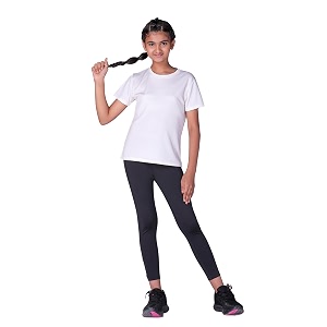 Girls Active Sports Wear Solid Skinny Fit