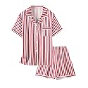Girls &amp; Womens Satin Pajamas Set, Silk Button-Down Sleepwear 2 Piece Nightwear, 3 Years - Women XXL