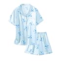 Girls &amp; Womens Satin Pajamas Set, Silk Button-Down Sleepwear 2 Piece Nightwear, 3 Years - Women XXL