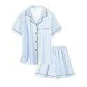 Girls &amp; Womens Satin Pajamas Set, Silk Button-Down Sleepwear 2 Piece Nightwear, 3 Years - Women XXL