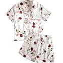 Girls &amp; Womens Satin Pajamas Set, Silk Button-Down Sleepwear 2 Piece Nightwear, 3 Years - Women XXL