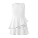 Girls Athletic Dress Set, Sleeveless Tennis Dress with Shorts