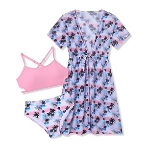 Girls Bikini Set 3 Piece - Striped