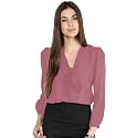 Girls Bishop sleeves V-neck tie up top-71
