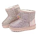 Girls Boots Toddler Sequin Winter Snow Boots for Little/Big Kid