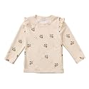 Girls and Boys Long Sleeve Rash Guard Shirt Neutral Swim Shirts