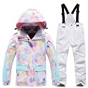Girls/Boys Snowsuits Hooded Insulated Windproof Winer Coats Ski Jacket Snow Pants Set