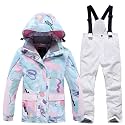 Girls/Boys Snowsuits Hooded Insulated Windproof Winer Coats Ski Jacket Snow Pants Set