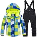 Girls/Boys Snowsuits Hooded Insulated Windproof Winer Coats Ski Jacket Snow Pants Set