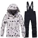 Girls/Boys Snowsuits Hooded Insulated Windproof Winer Coats Ski Jacket Snow Pants Set