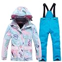 Girls/Boys Snowsuits Hooded Insulated Windproof Winer Coats Ski Jacket Snow Pants Set