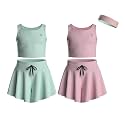 Girls Butterfly Shorts Skirts &amp; Sleeveless Tank Tops 5-Piece Set
