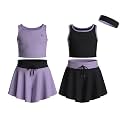 Girls Butterfly Shorts Skirts &amp; Sleeveless Tank Tops 5-Piece Set
