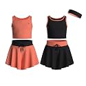Girls Butterfly Shorts Skirts &amp; Sleeveless Tank Tops 5-Piece Set