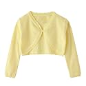 Girls Cardigan Sweater Toddler Bolero Shrug Baby Kids Long Sleeve Dress Up Button Closure Cropped Jacket Tops