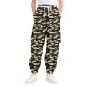 Girls Cargo Pants Elastic Waist Casual Jogger Pants for Girls 7-14Year