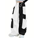 Girls Cargo Pants Wide-Leg Straight Streetwear, 6-14 Years