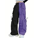 Girls Cargo Pants Wide-Leg Straight Streetwear, 6-14 Years