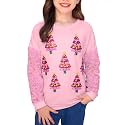 Girls Christmas Sequin Patchwork Sweatshirt Holiday Funny Shirt 6-14 Years