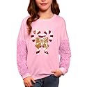 Girls Christmas Sequin Patchwork Sweatshirt Holiday Funny Shirt 6-14 Years