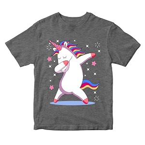 Girls Cool Cute Dabbing Unicorn 100 Cotton