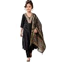 Girls Cotton Blend Embroidered Kurta Pant with