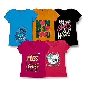 Girls Cotton Casual Set of 5 pcs