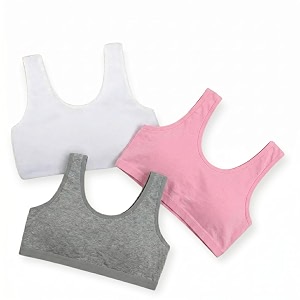 Girls Cotton Sports Bra Non-Padded Full Coverage