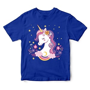 Girls Cute Majestic Unicorn 100 Cotton Unisex