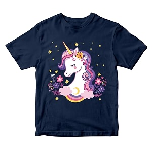 Girls Cute Majestic Unicorn 100 Cotton Unisex