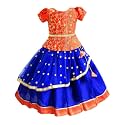 Girls Designer Lehenga Choli Set Orange Rani