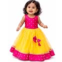 Girls Designer Lehenga Choli Set Orange Rani