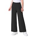 Girls Dress Pants Wide Leg School Uniform Slacks for Kids 6-17 Years