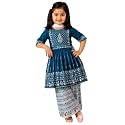 Girls Embroidered Printed Kurta with Printed Palazzo