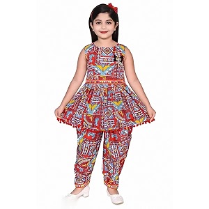 Girls Ethnic Kurti and Dhoti Pant Set