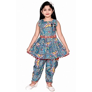Girls Ethnic Kurti and Dhoti Pant Set