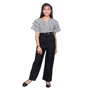 girls flared sleeves printed jumpsuit-66