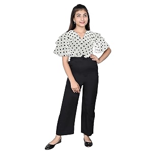 girls flared sleeves printed jumpsuit-66