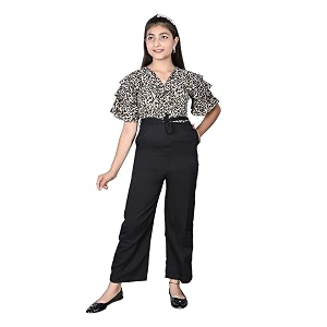 girls flared sleeves printed jumpsuit-66