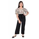 Girls Flared Sleeves Printed Jumpsuit-66
