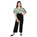 Girls Flared Sleeves Printed Jumpsuit-66