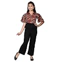 Girls Flared Sleeves Printed Jumpsuit-66