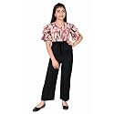 Girls Flared Sleeves Printed Jumpsuit-66